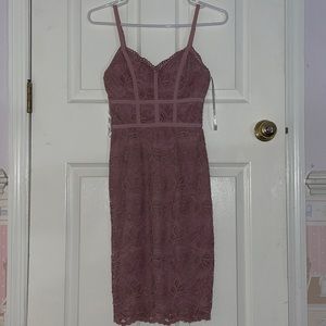 rose pink lace dress